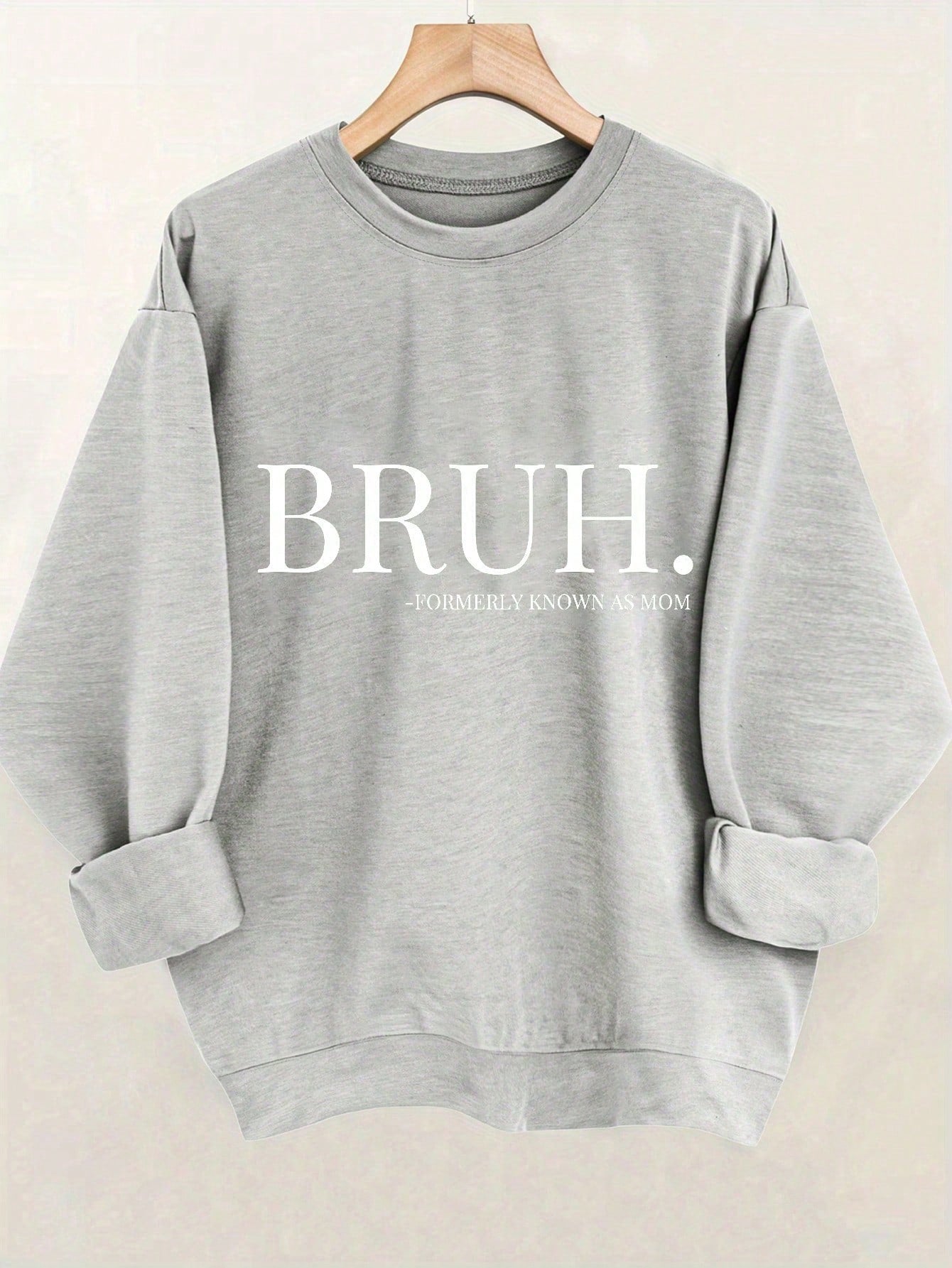 Casual Graphic Print Sweatshirt, Spring/Autumn