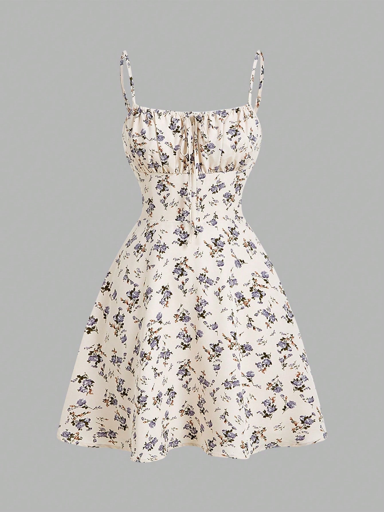 Frenchy Women Floral Print Spaghetti Strap Dress, Cottagecore Sundress,  Milkmaid Dress, Summer Essential, Vacation Vibe