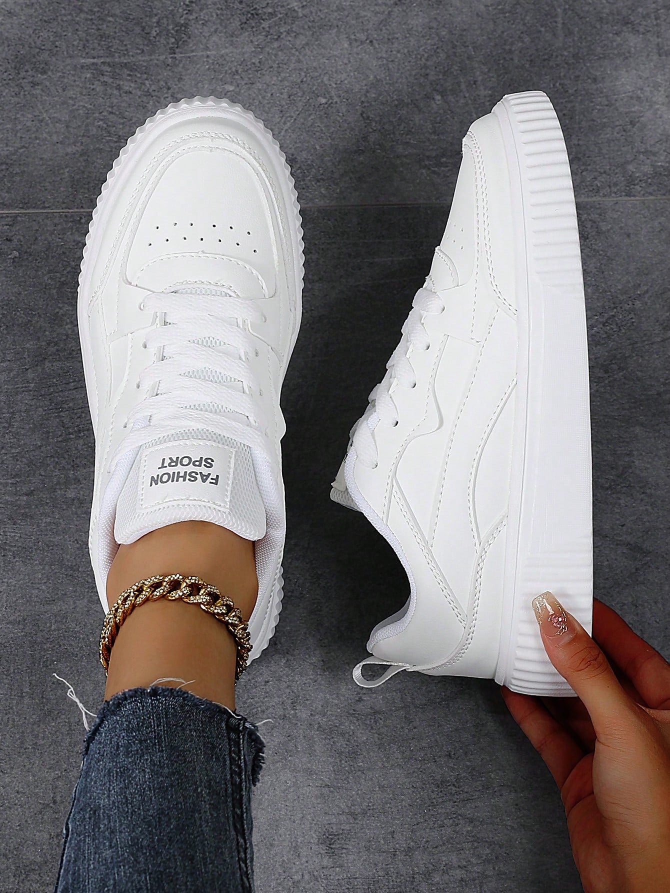 Women's Casual Sports Shoes Color Block Sneakers, Popular Purple Shoes For Campus And Sports Comfortable Breathable