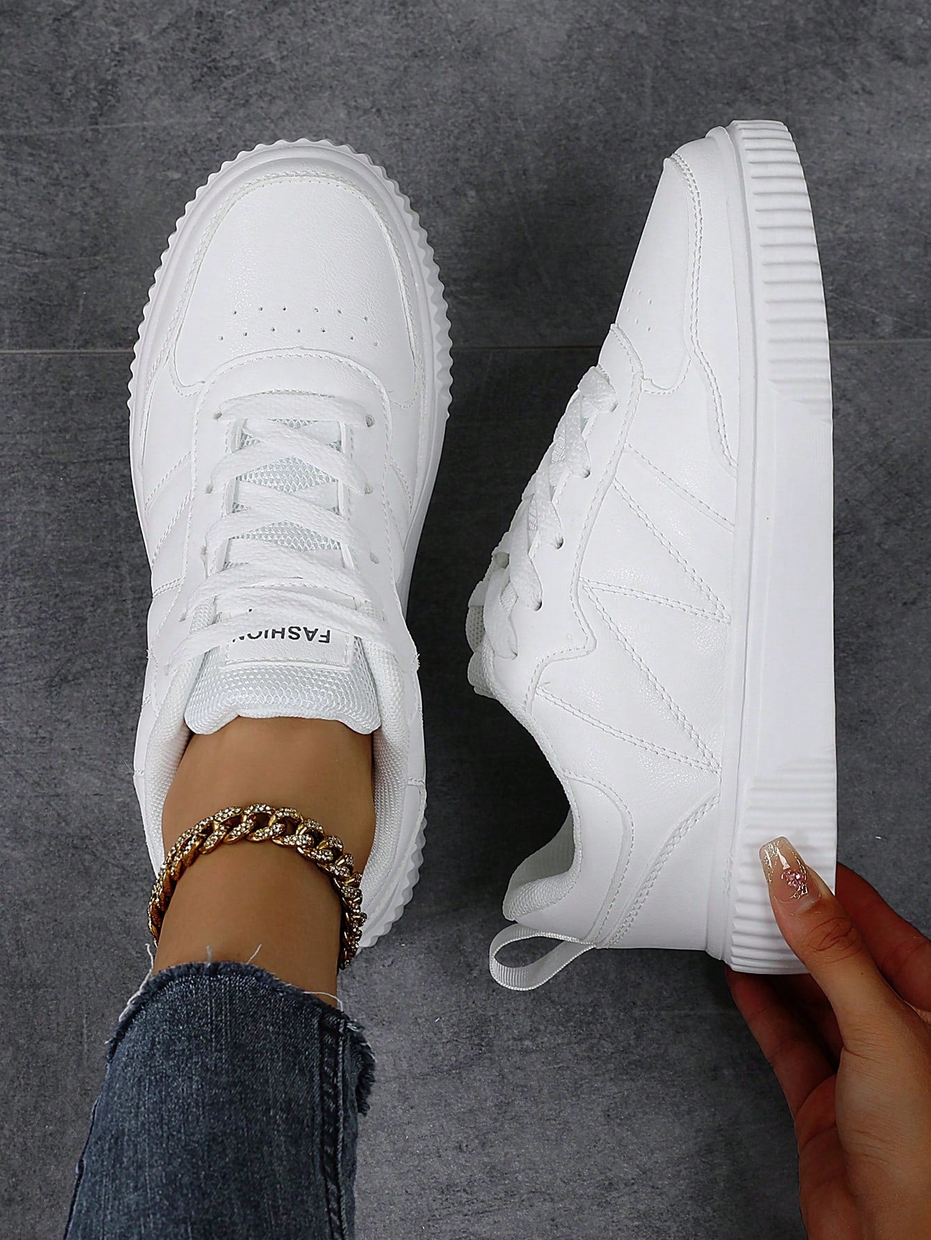 Women's Casual Sports Shoes Color Block Sneakers, Popular Purple Shoes For Campus And Sports Comfortable Breathable