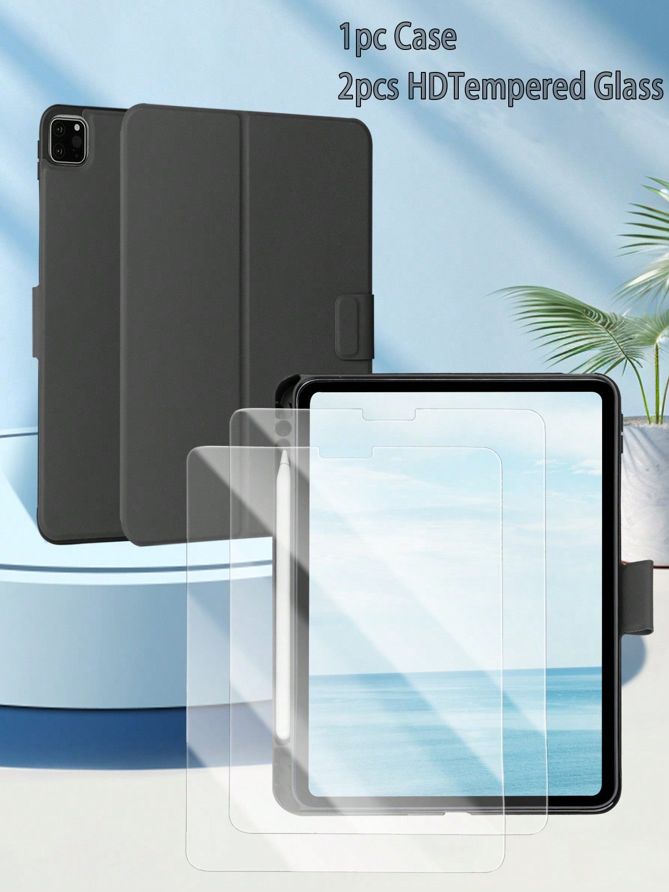 Buckle Strap With Pen Slot IPad Case, Compatible With IPad Mini 4/5/6/9.7/10.2/10.5/Air 4/Air 5/Air 11 (2024)/Pro 11/10 Models