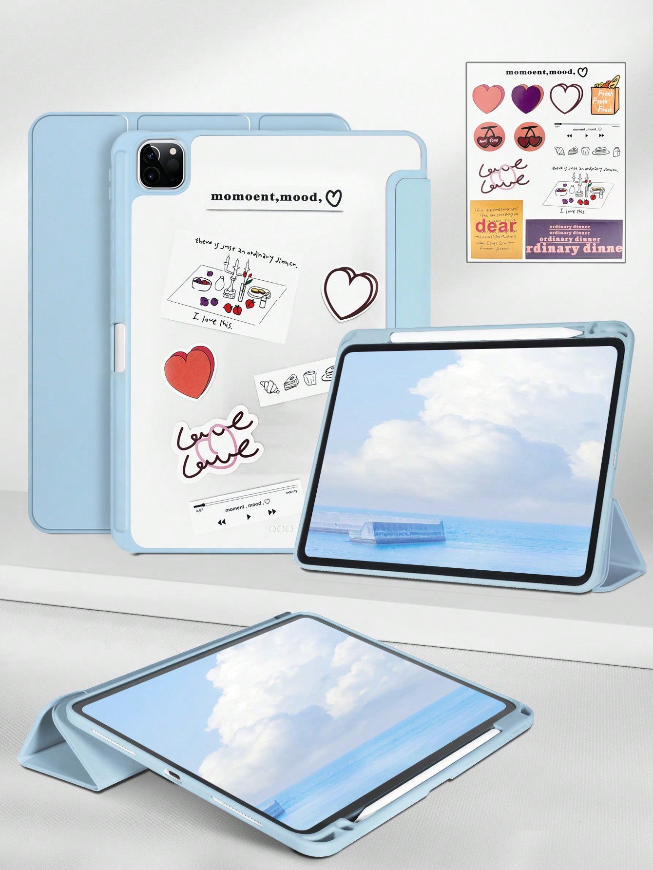 Acrylic Anti-Drop IPad Protective Case With Pencil Holder, Suitable For IPad Mini 4/5/6, 9.7, 10.2, 10.5, IPad Air 4/5, IPad 10th, 10.9, IPad Pro 11, Air 11(M2), Air 13(M2), Pro 11(M4), Pro 13(M4) 12.9-Inch (Some Models With Lens Frame)