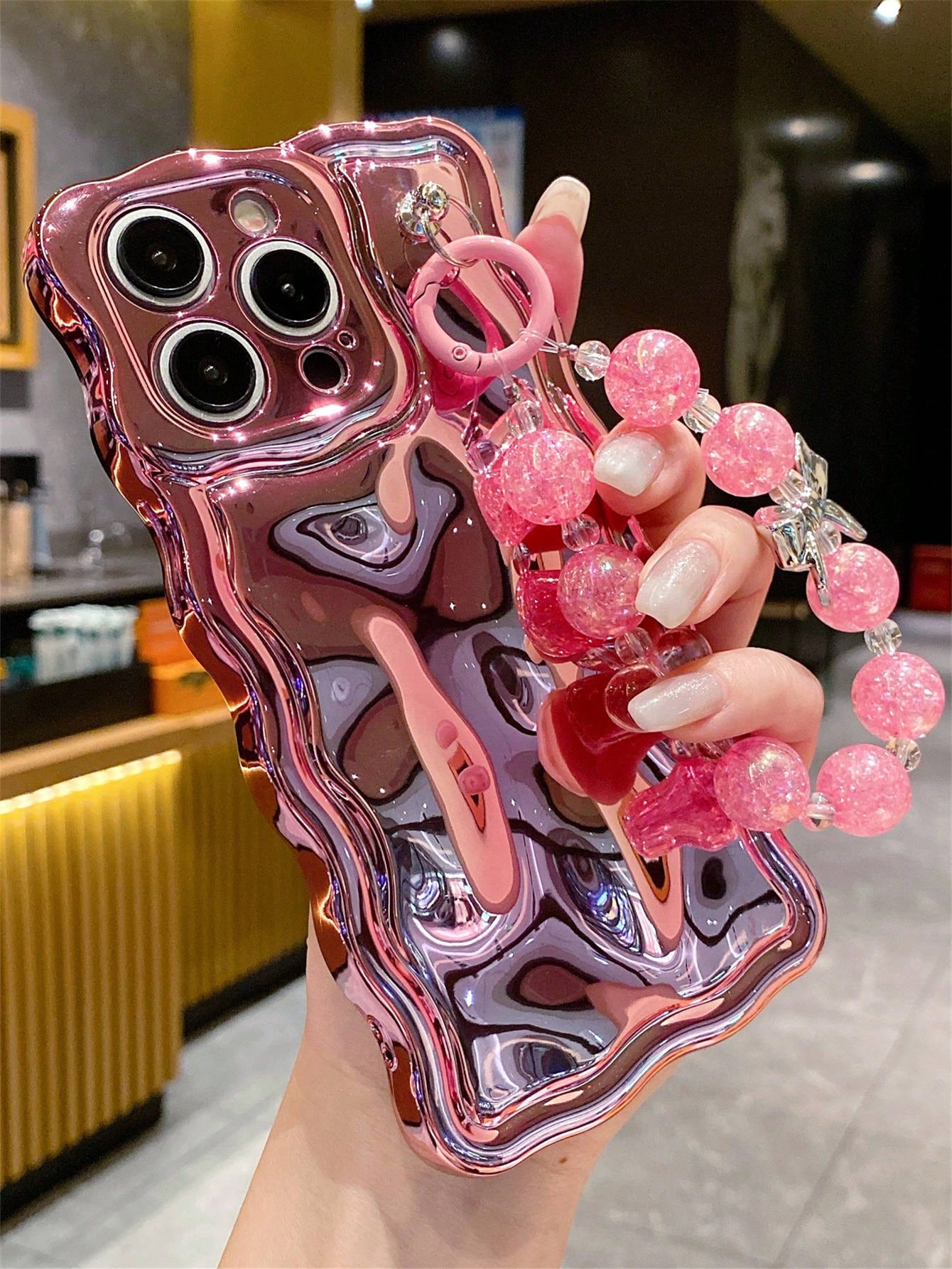 JK142 Patterned Electroplated Meteorite Silver Phone Case Compatible With IPhone 11,IPhone 13,IPhone 14 Pro Max