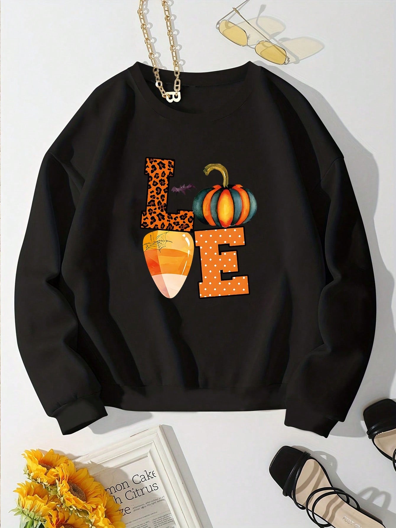 Women's Casual Loose Letter Printed Sweatshirt, Autumn/Winter Clothes