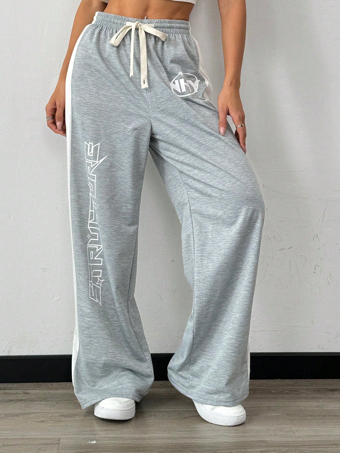 Coolane Drawstring Waist Contrast Side Seam Pants