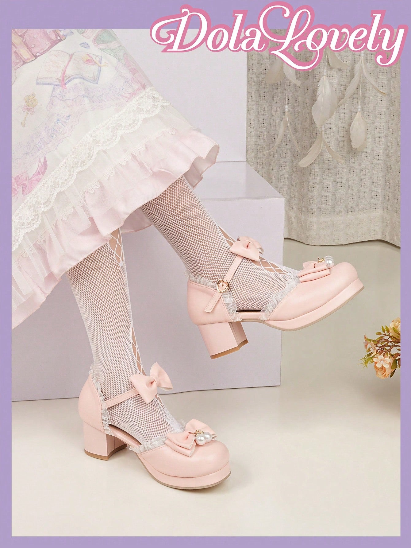 Dola Lovely Sexy And Fashionable Lolita Style High Heels With Bow Decoration, Graduation Heel, Prom Heels For Summer