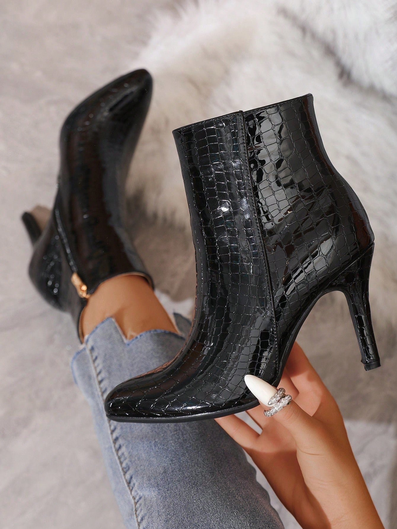 Apricot Colored Boots For Women, Short Boots, Fashion Ankle Boots, Chunky Heel Boots, Ultra High Heel Boots, Beige Boots