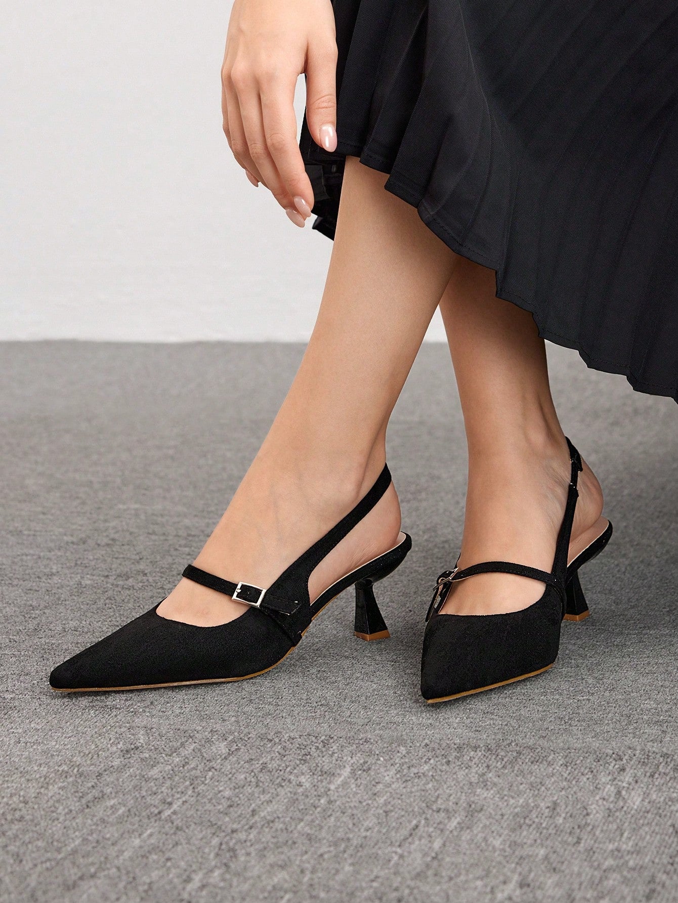 BIZwear Women Solid Color Pointed Toe High Heel Sandals, Graduation Heel, Prom Heels For Summer