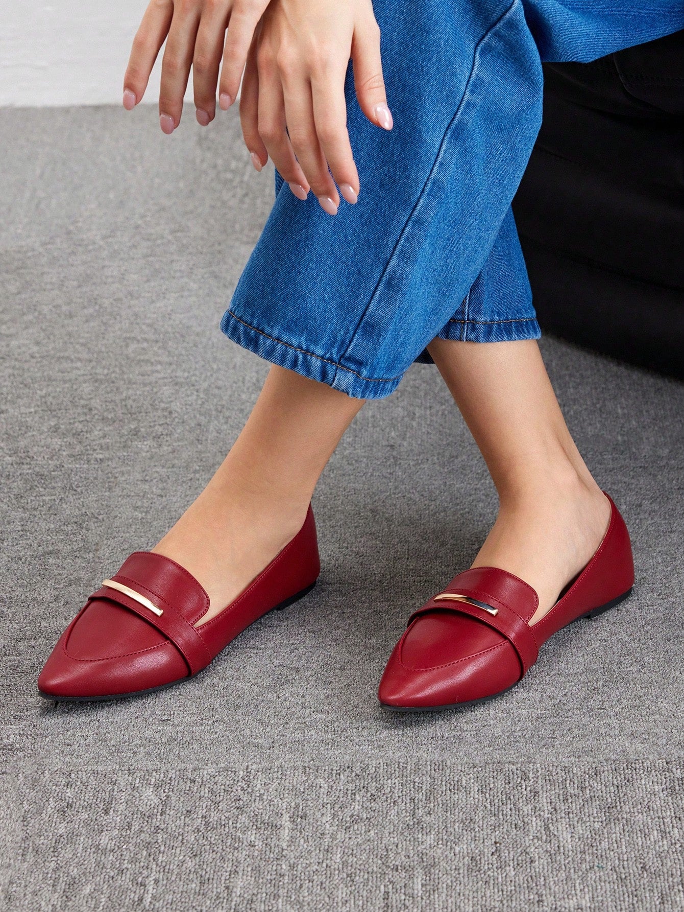 Women Flat Loafers Shoes Elegant Business Casual Business Chic Halloween