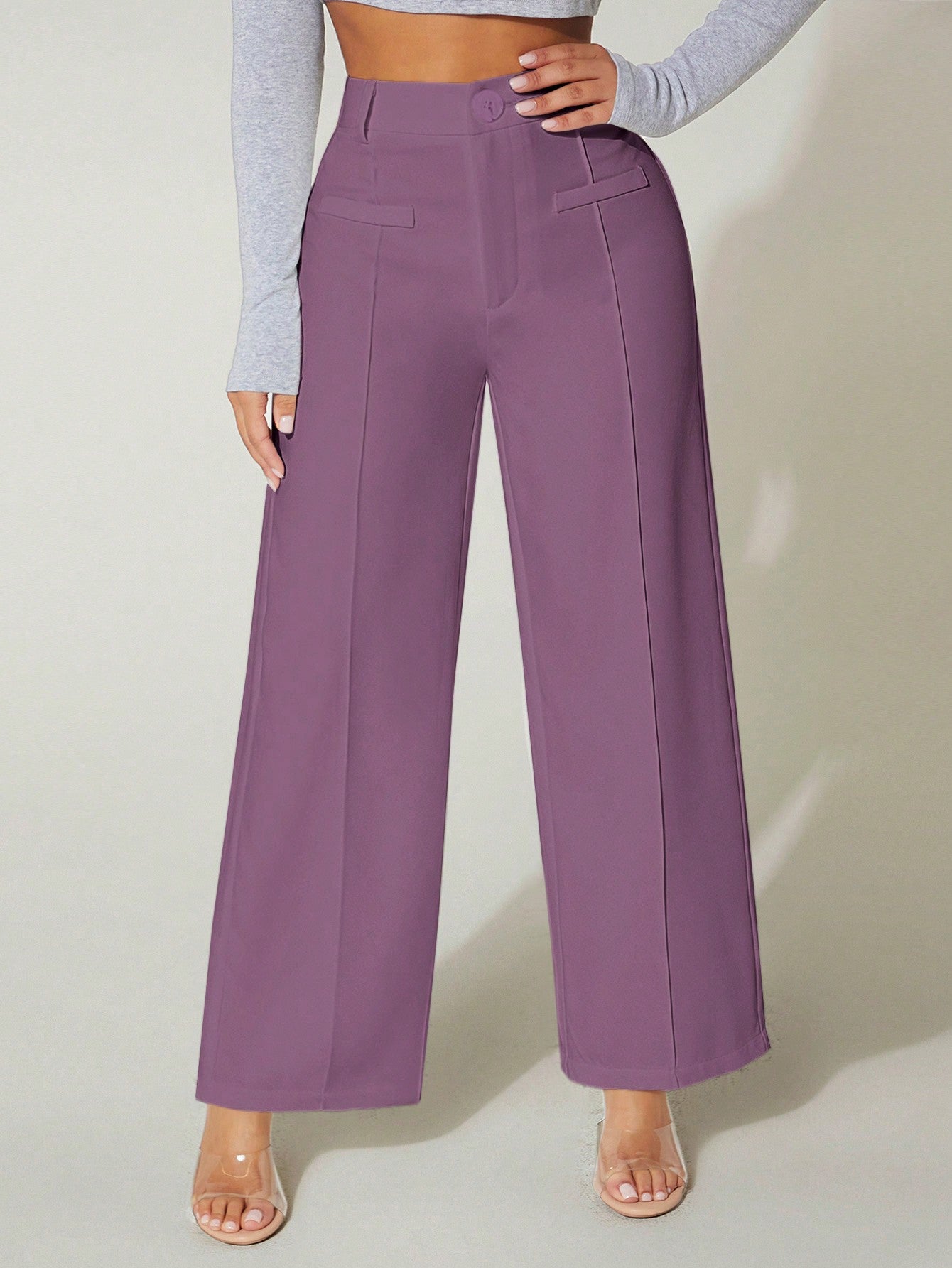 Solid Wide Leg Summer Pants