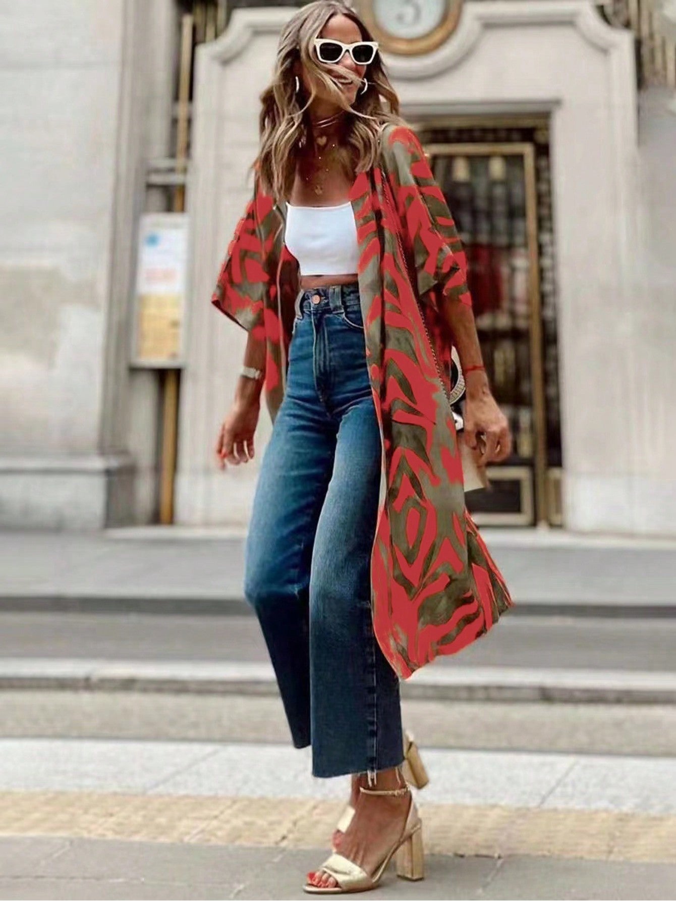 Casual Printed Ladies' Simple Daily Cover Up