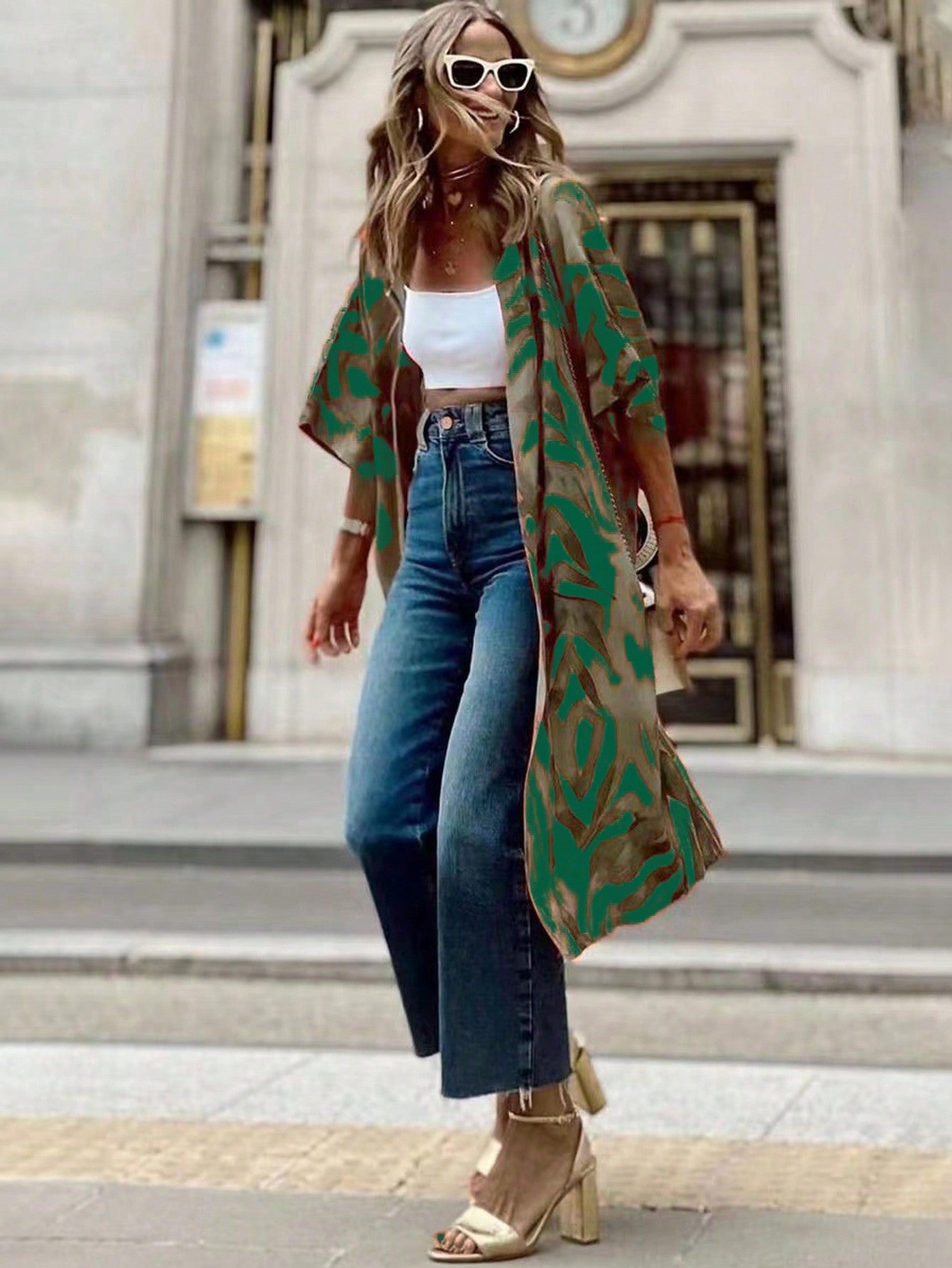 Casual Printed Ladies' Simple Daily Cover Up