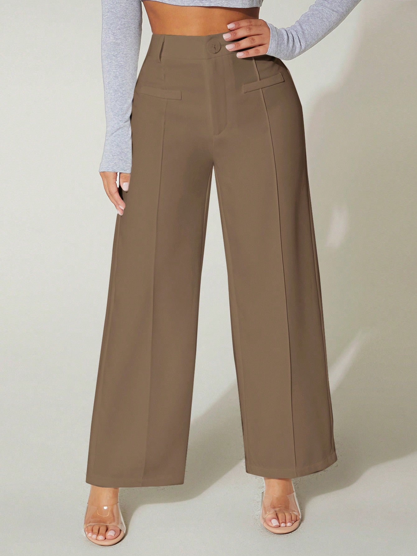 Solid Wide Leg Summer Pants