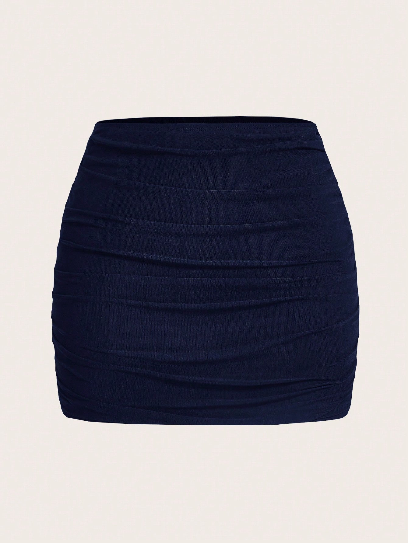 Mesh Double-Layer Perspective Hip-Wrapped Mini Skirt