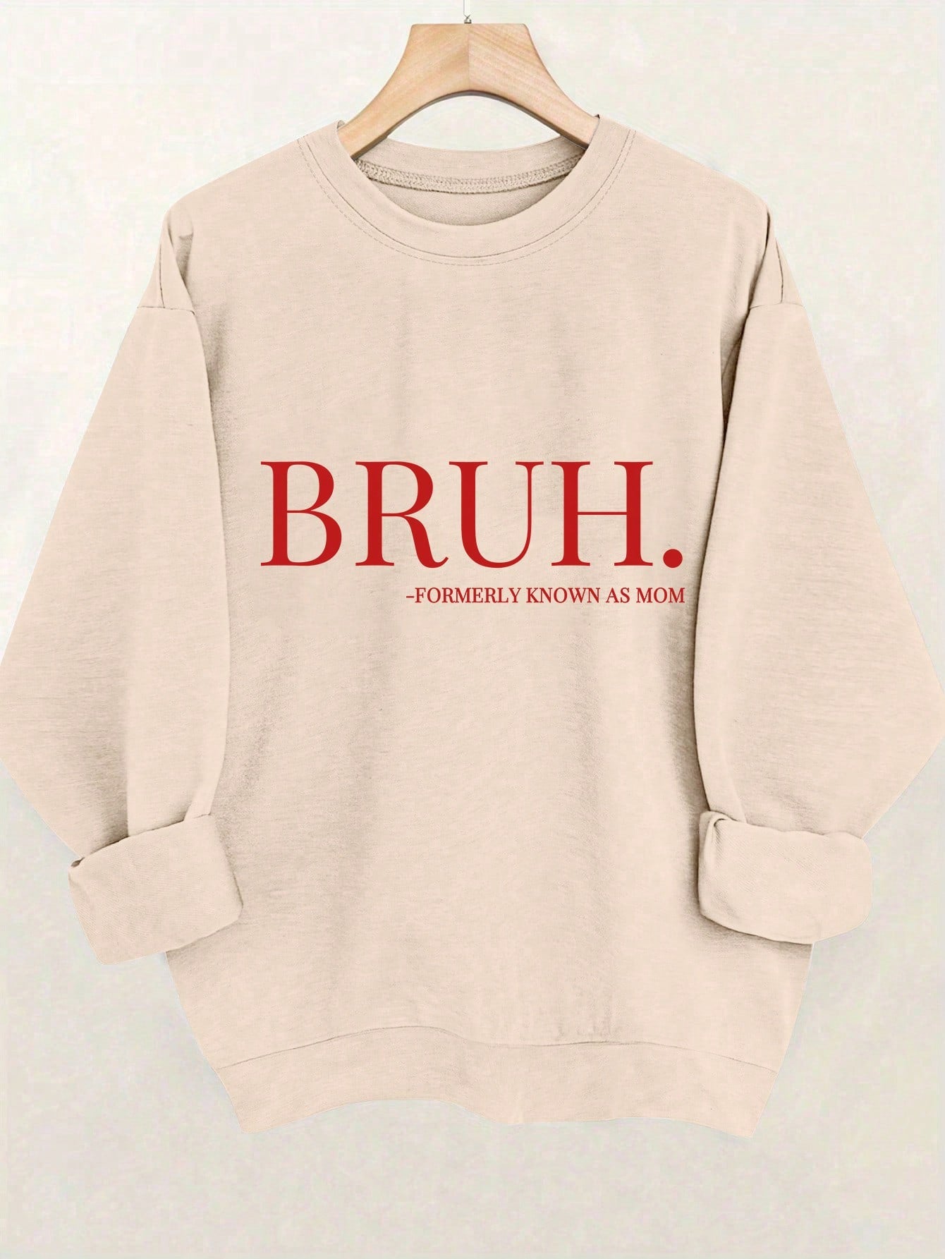 Casual Graphic Print Sweatshirt, Spring/Autumn