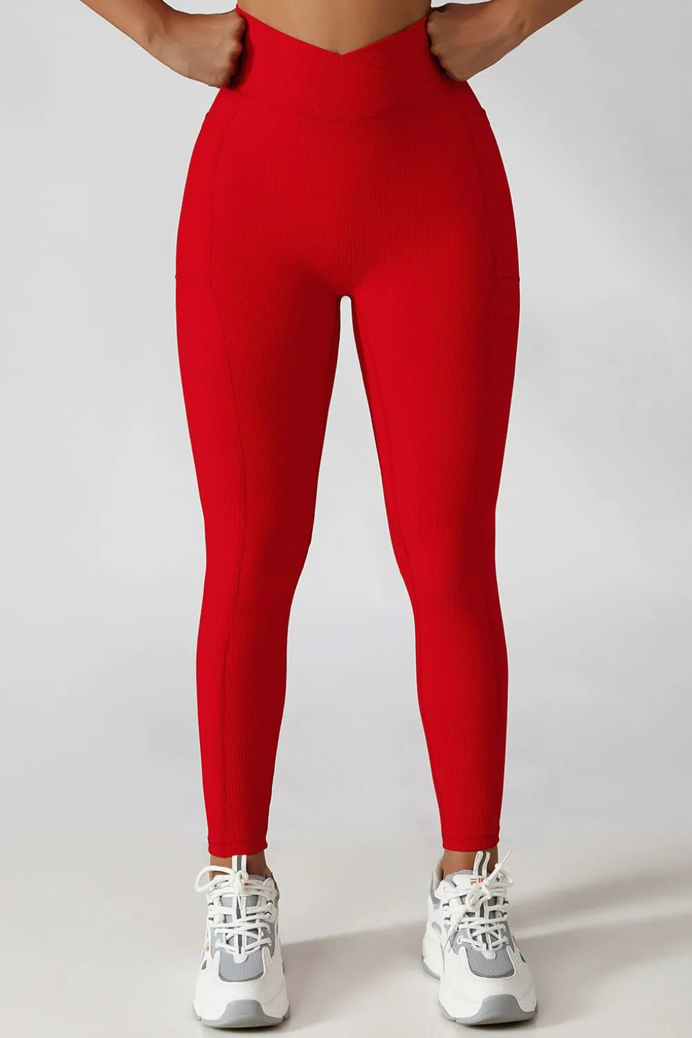 Basic Crossover Waist Active Leggings