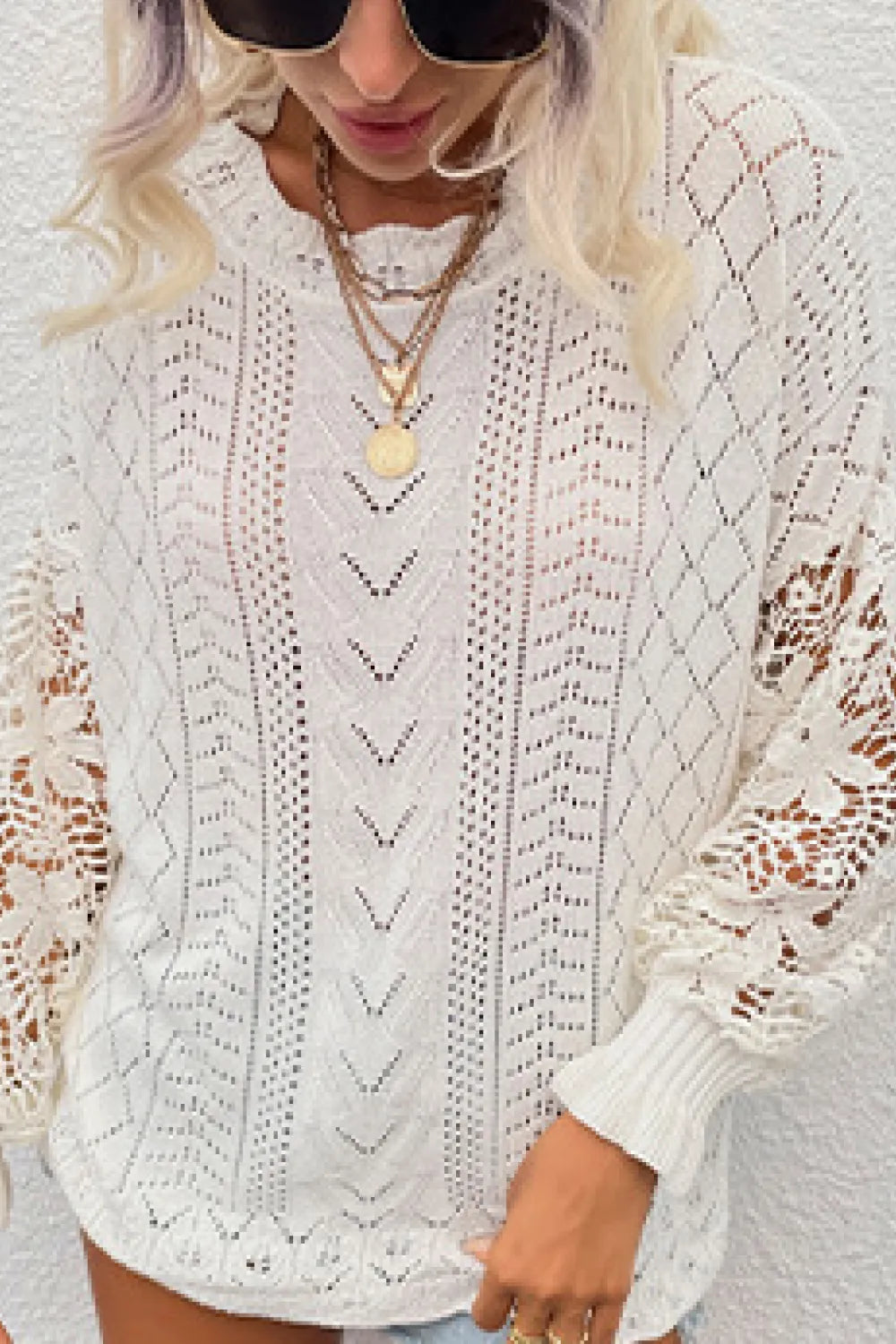 Crochet Sleeve Sweater