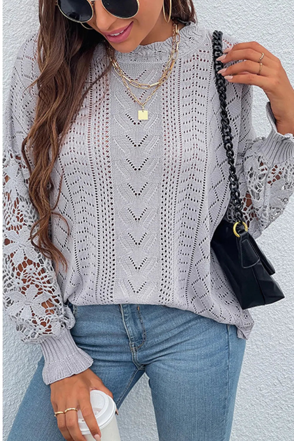Crochet Sleeve Sweater