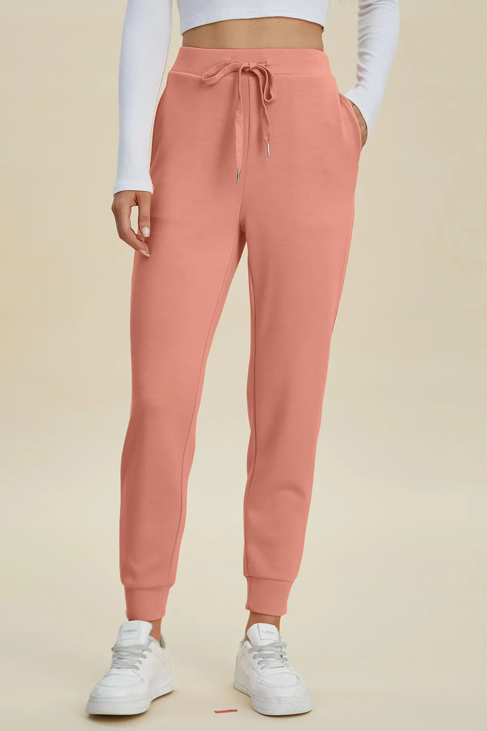 Basic Full Size Air Scuba Drawstring High Waist Joggers
