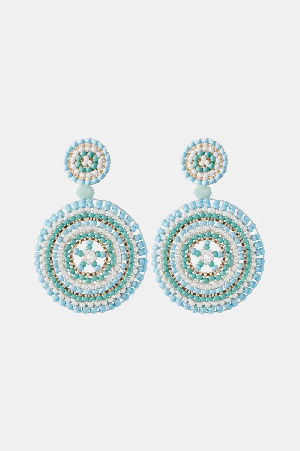 Beaded Boho Style Round Shape Dangle Earrings