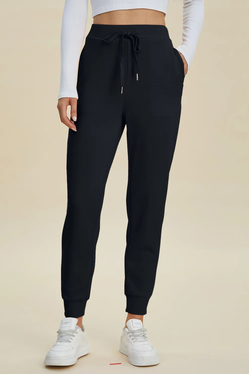 Basic Full Size Air Scuba Drawstring High Waist Joggers