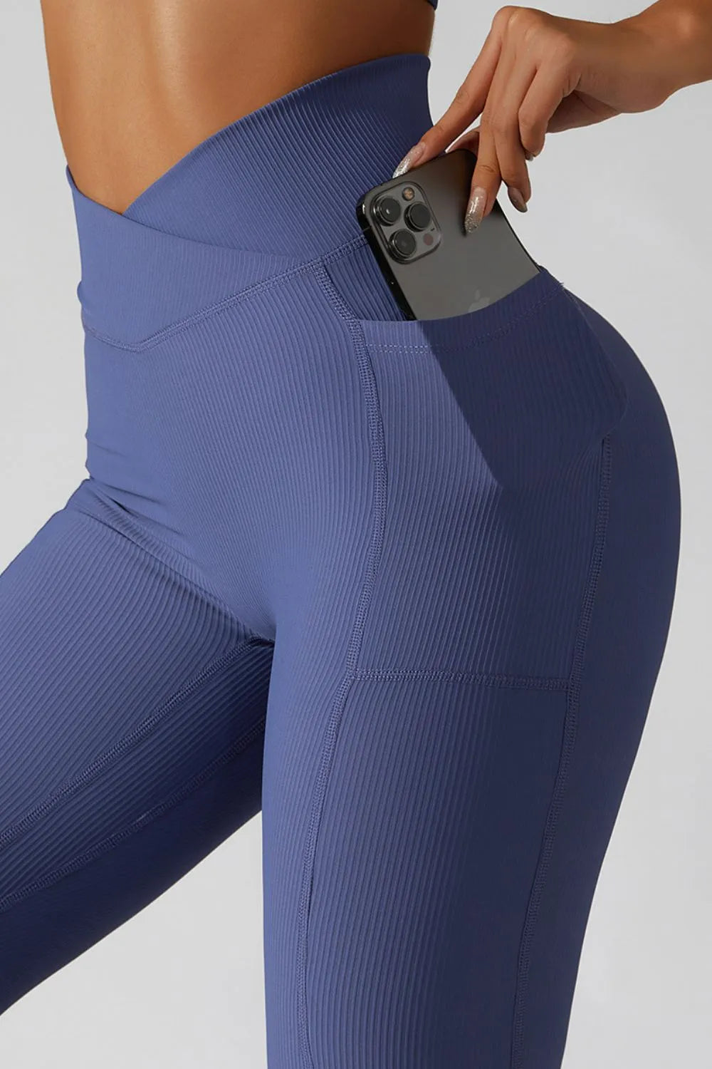 Basic Crossover Waist Active Leggings