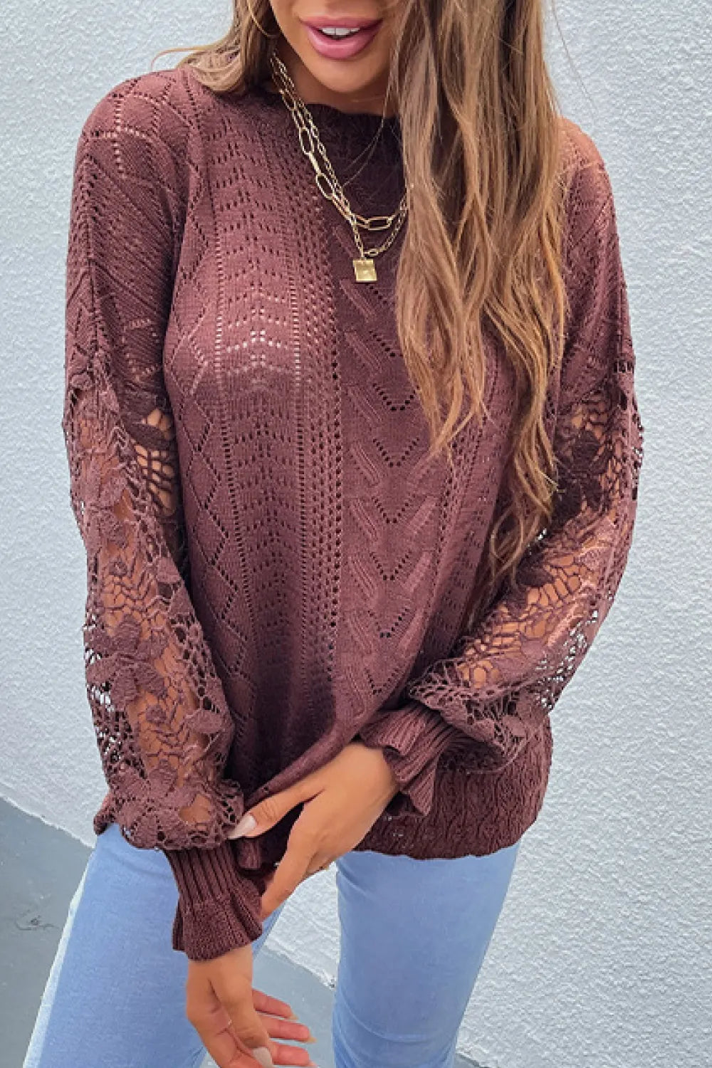 Crochet Sleeve Sweater
