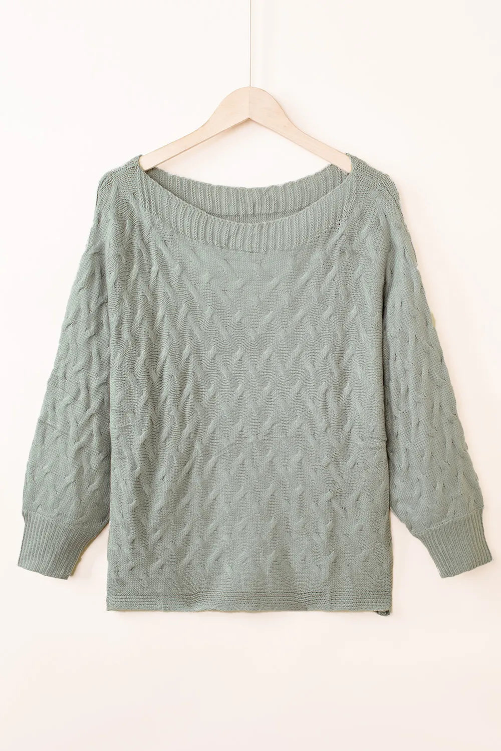 Boat Neck Long Sleeve Sweater