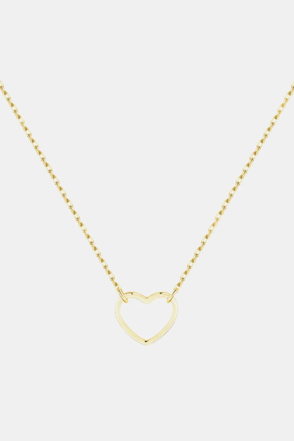 925 Sterling Silver Heart Shape Pendant Necklace