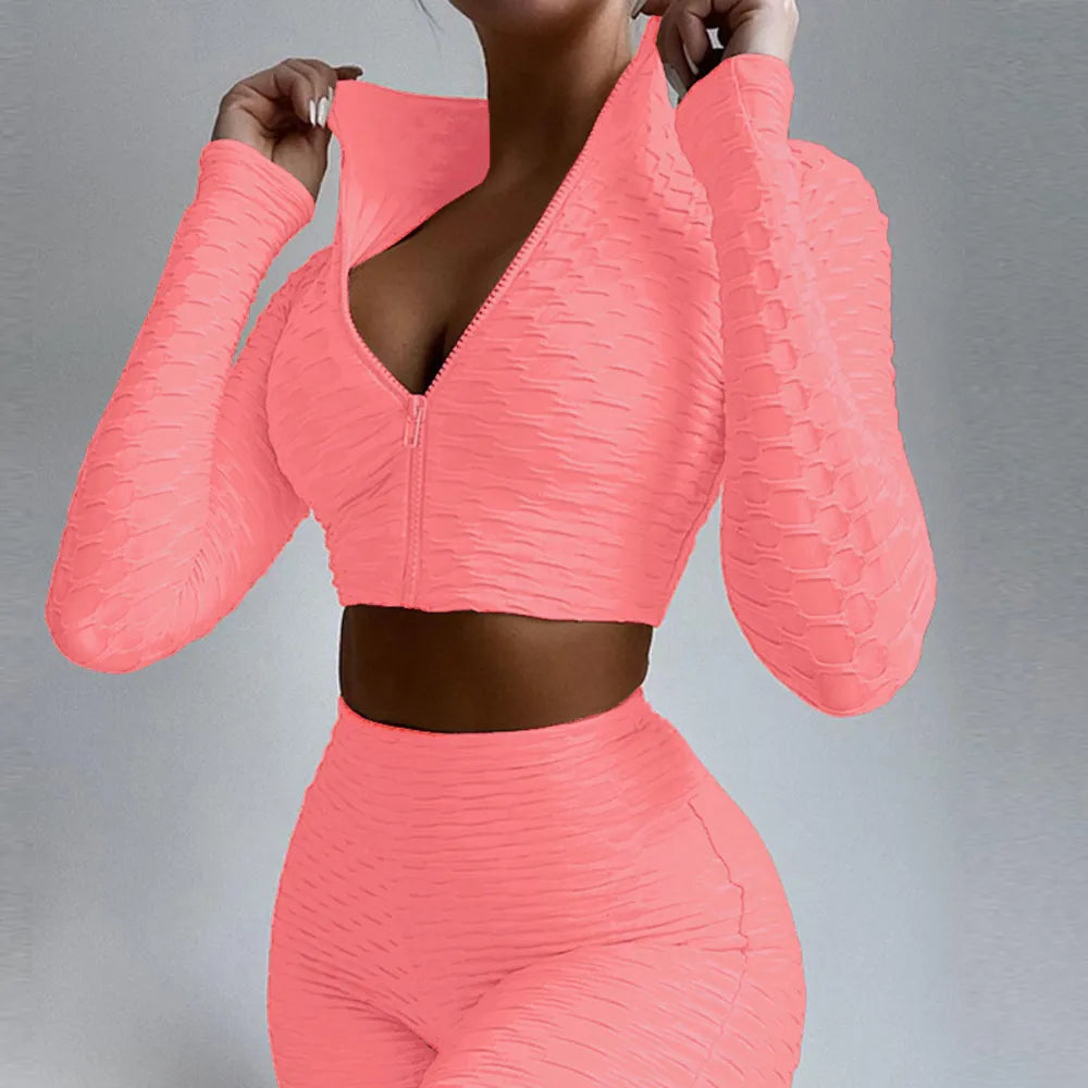 Crop Top and Butt Lifting Leggings Set