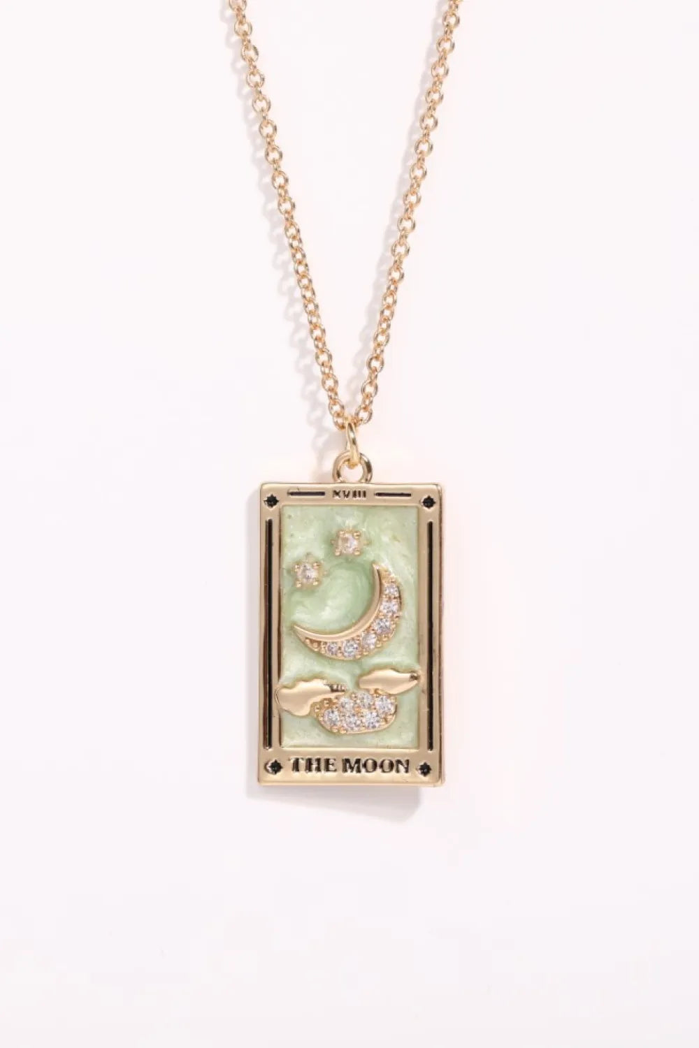 Tarot Card Pendant Stainless Steel Necklace