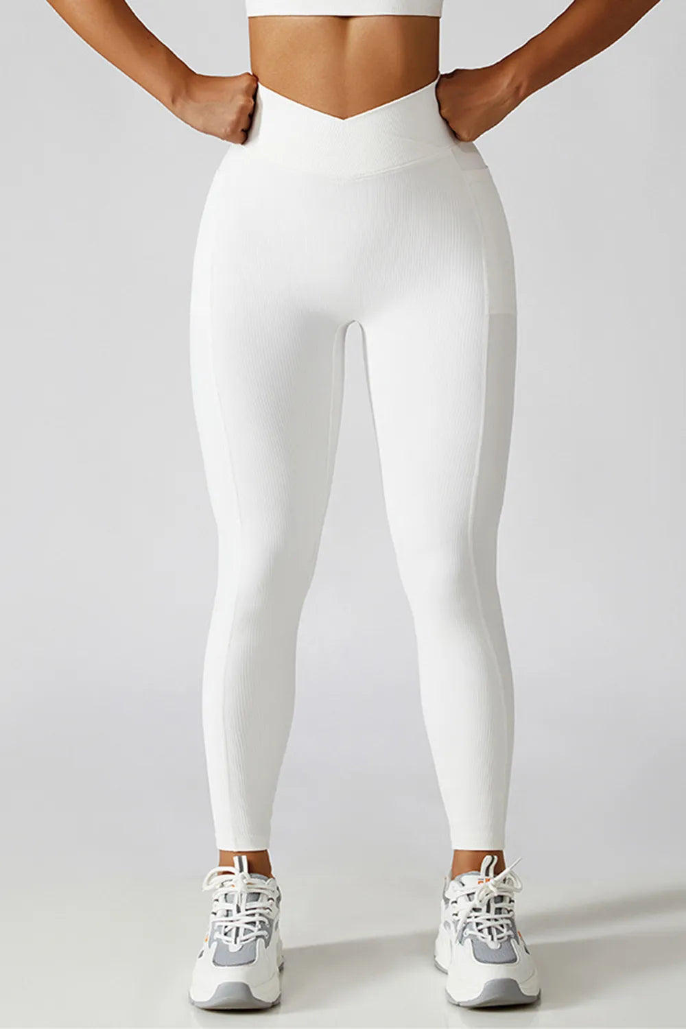 Basic Crossover Waist Active Leggings