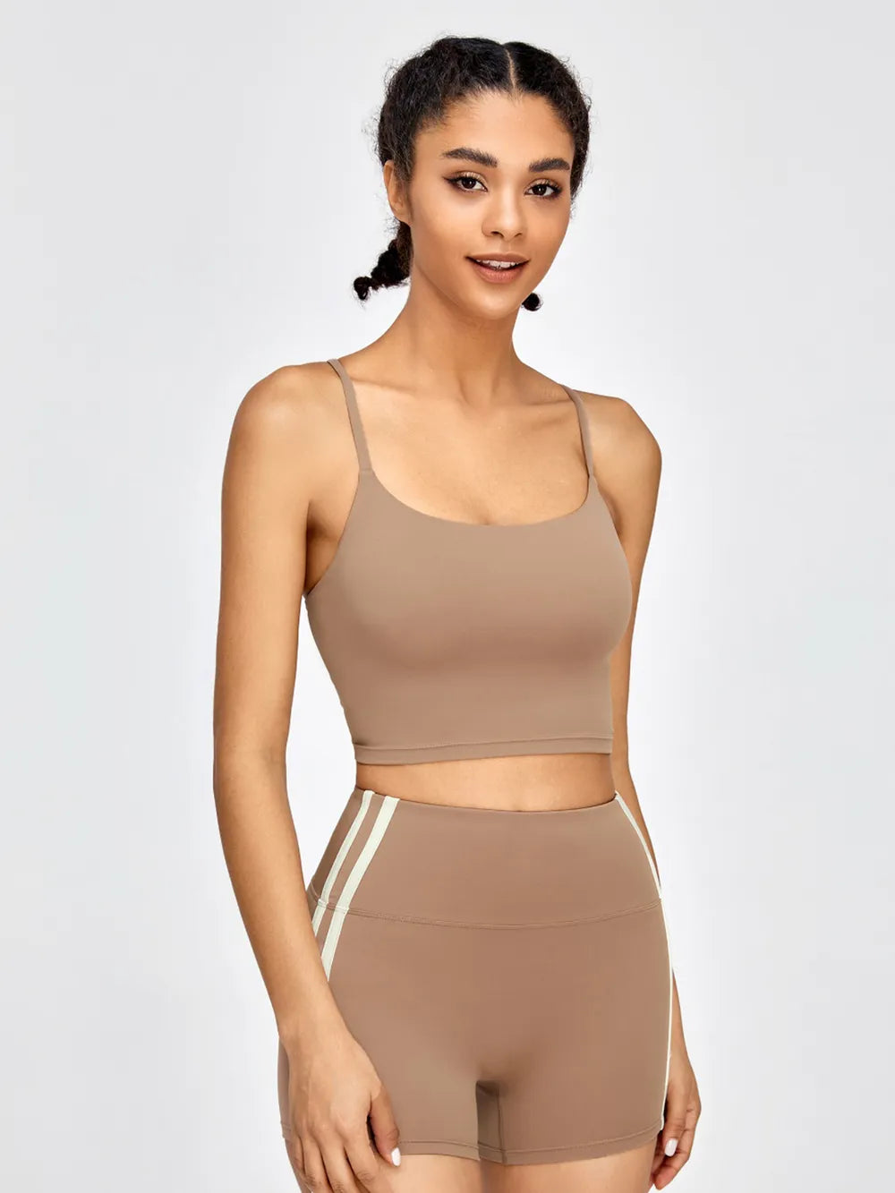 Crisscross Spaghetti Strap Active Bra