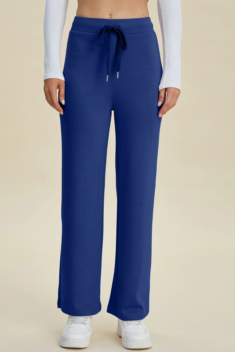 Basic Full Size Air Scuba Drawstring Wide Leg Pants