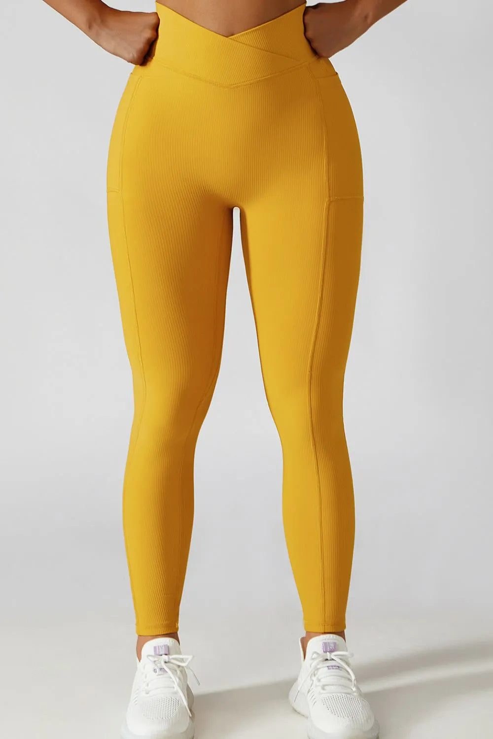 Basic Crossover Waist Active Leggings
