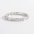925 Sterling Silver Geometric Shape Zircon Ring