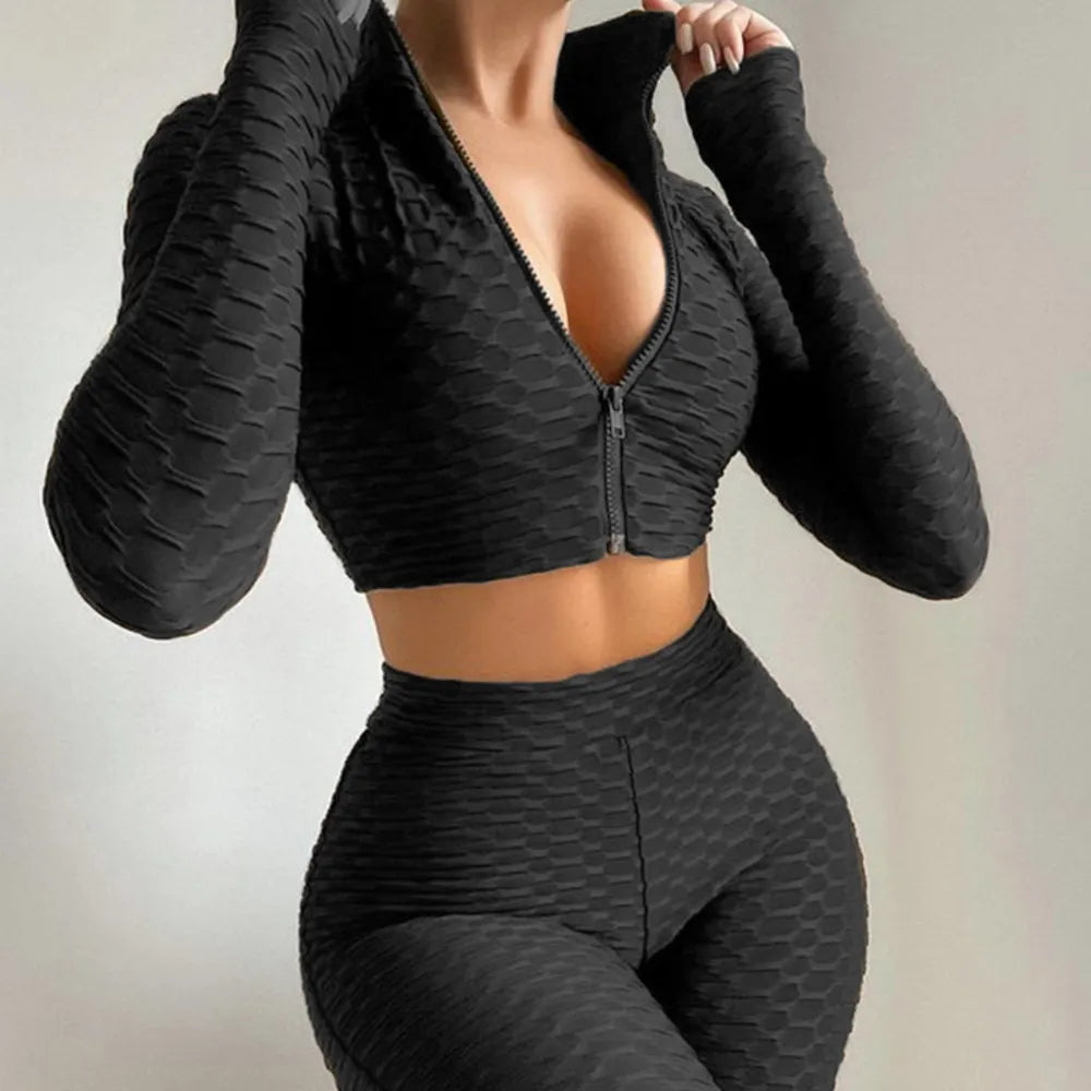 Crop Top and Butt Lifting Leggings Set